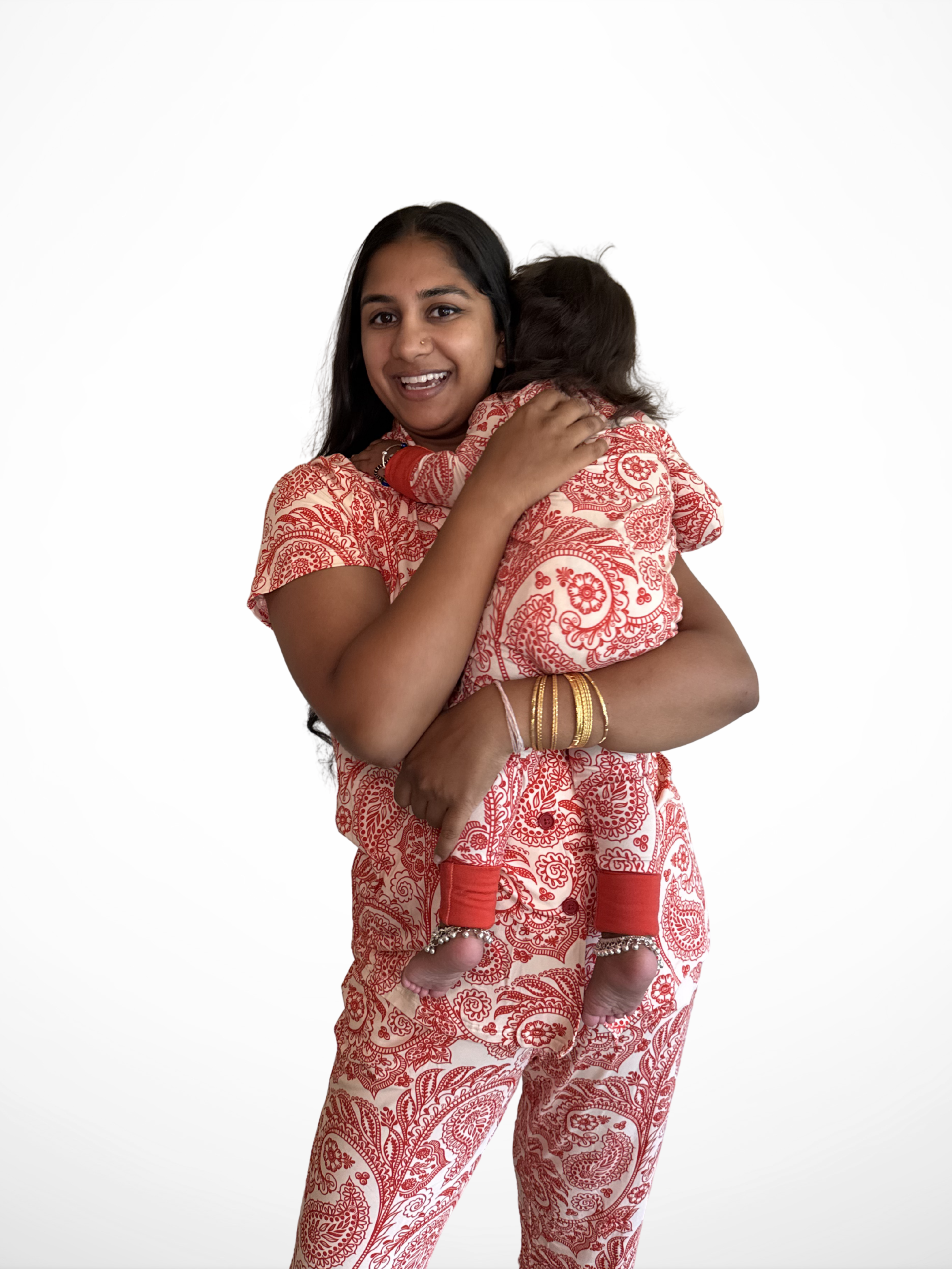 Mehendi Mosaic mommy and me matching bamboo pajama set